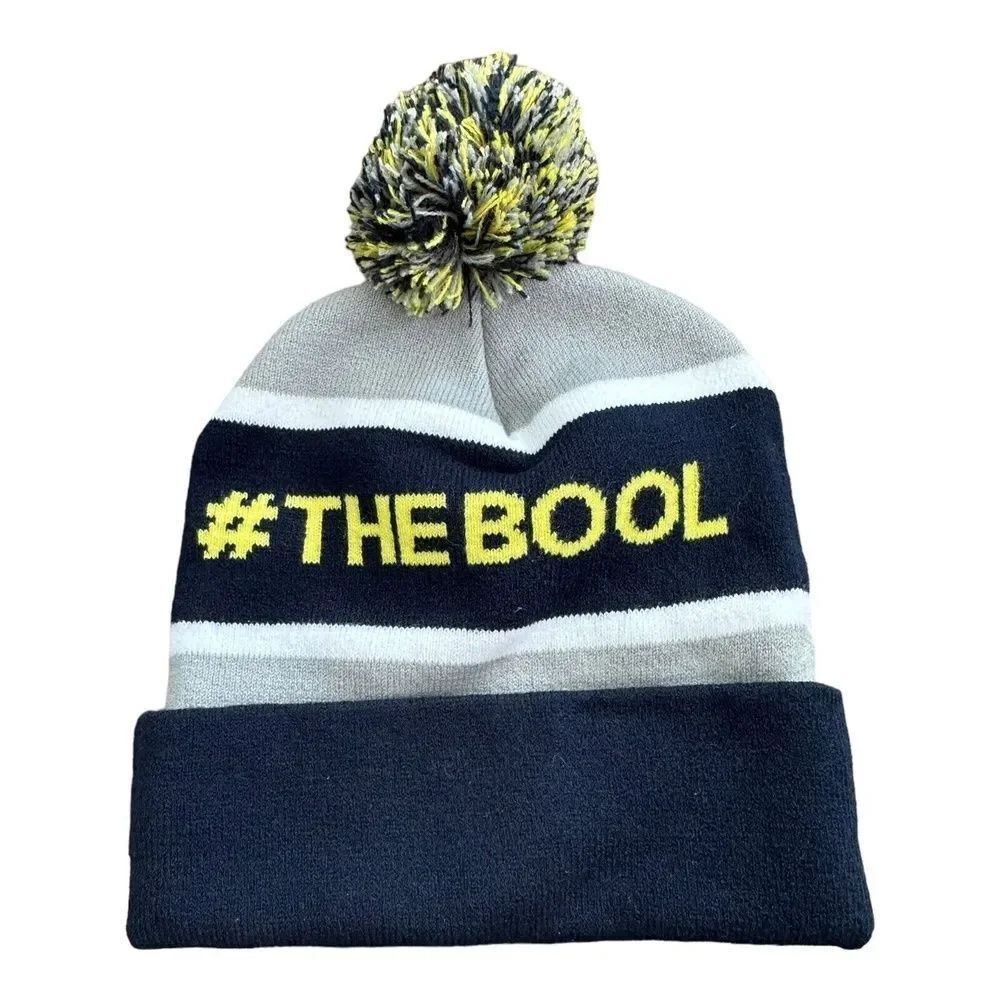 #TheBool Blue Gray Yellow Horse Racking Beanie Hat OS New